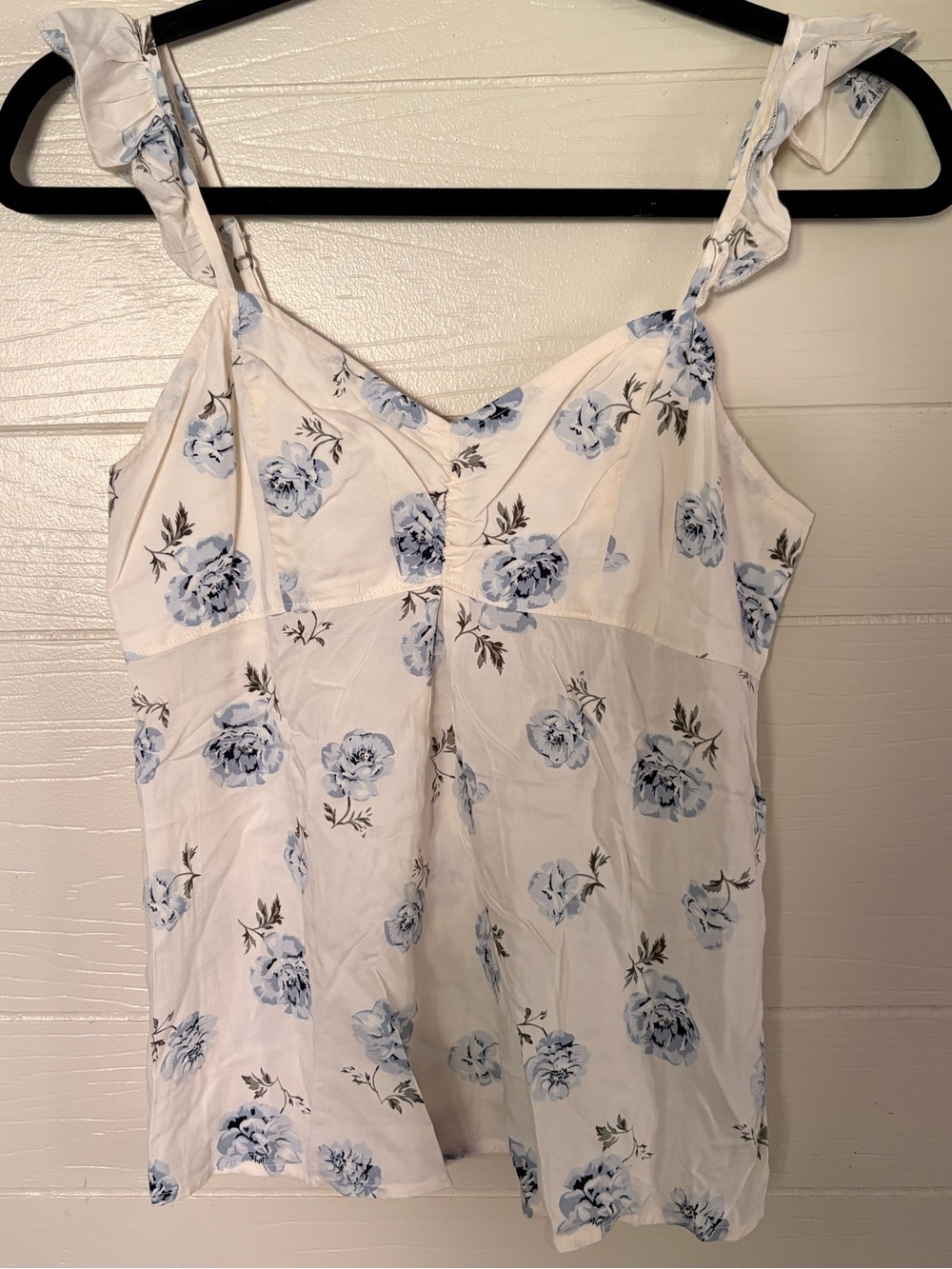 Abercrombie & Fitch Size Small Top Blue Roses Cottegecore Kawaii Fairy Cami S - Picture 1 of 8